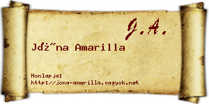 Jóna Amarilla névjegykártya